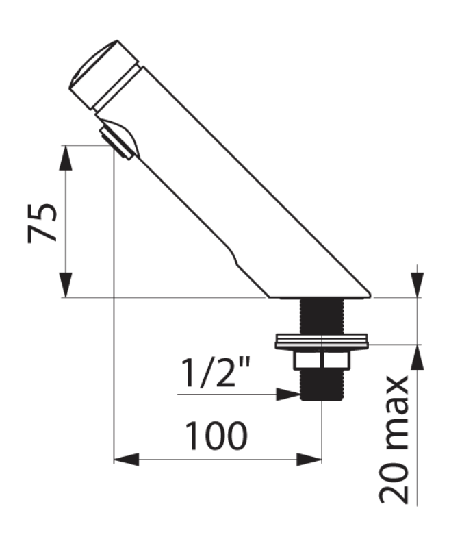 DELABIE Temposoft 2 Time Flow Basin Tap